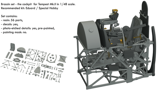 Eduard Brassin 648639 1:48 Hawker Tempest Mk.II cockpit