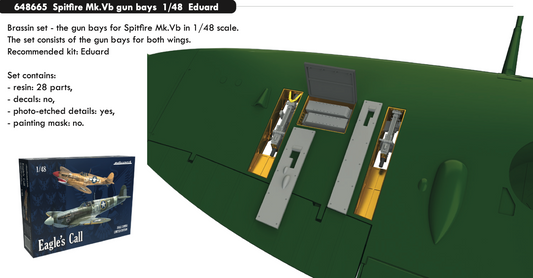 Eduard Brassin 648665 1:48 Supermarine Spitfire Mk.Vb gun bays