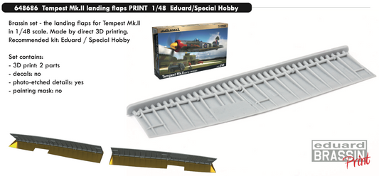 Eduard Brassin 648686 1:48 Hawker Tempest Mk.II landing flaps