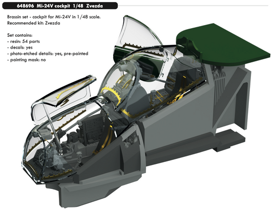 Eduard Brassin 648696 1:48 Mil Mi-24V cockpit