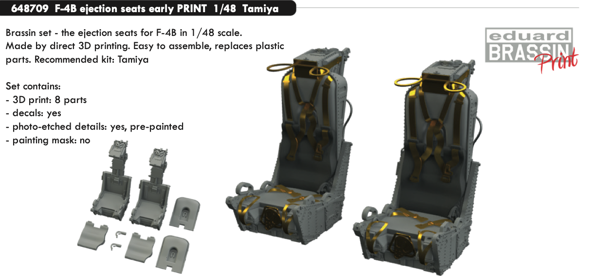 Eduard Brassin 648709 1:48 McDonnell F-4B Phantom ejection seat early