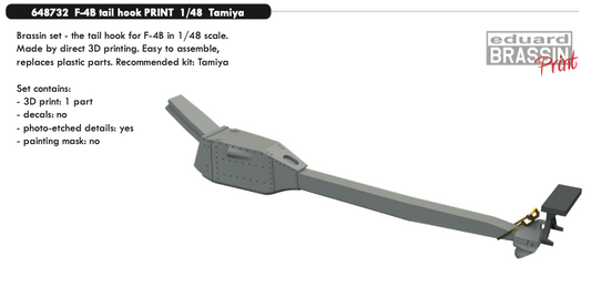 Eduard Brassin 648732 1:48 McDonnell F-4B Phantom tail hook 3D-printed