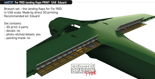 Eduard Brassin 648737 1:48 Focke-Wulf Fw-190D landing flaps 3D-printed