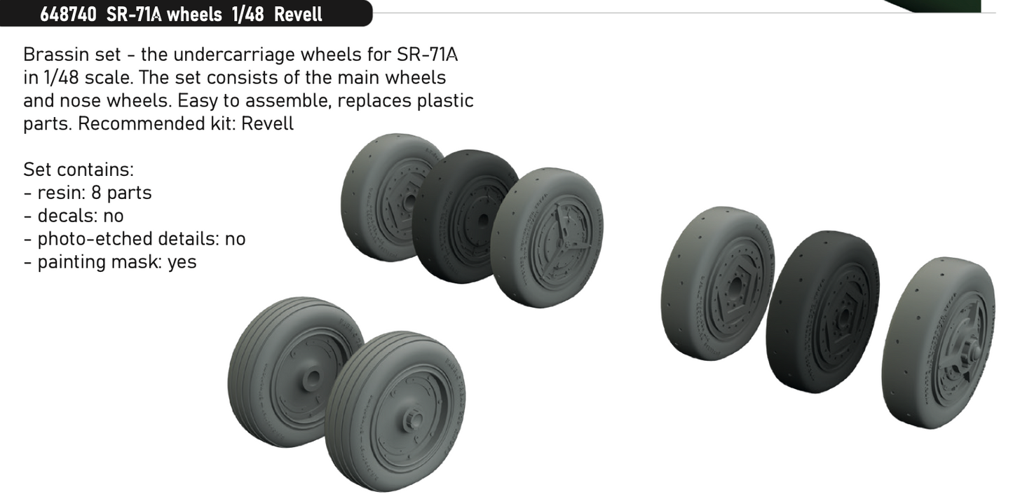 Eduard Brassin 648740 1:48 Lockheed SR-71 wheels