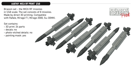 Eduard Brassin 648749 1:48 MICA RF 3D-printed with active radar homing seeker