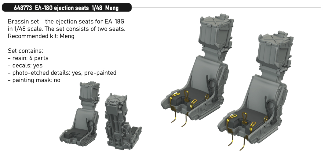 Eduard Brassin 648773 1:48 Boeing EA-18G Growler ejection seats