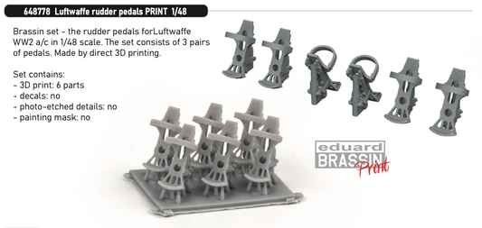 Eduard Brassin 648778 1:48 Luftwaffe rudder pedals 3D-printed