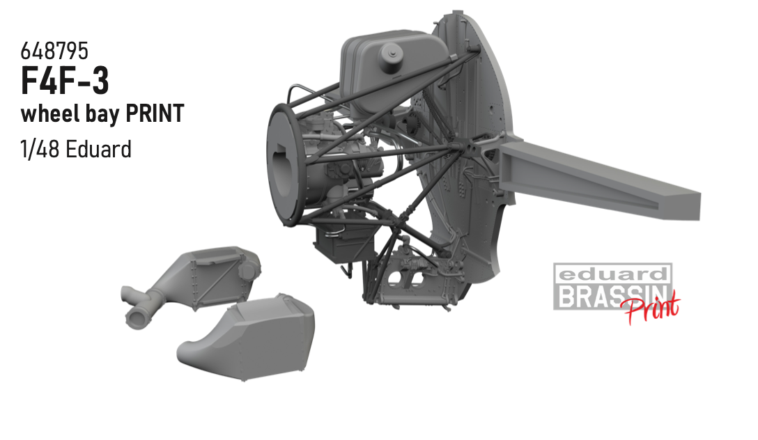 Eduard Brassin 648795 1:48 Grumman F4F-3 Wildcat wheel bay 3D-printed