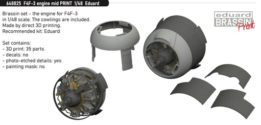 Eduard Brassin 648825 1:48 F4F-3 Wildcat engine mid