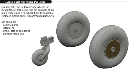 Eduard Brassin 648835 1:48 Avro Anson Mk.I wheels