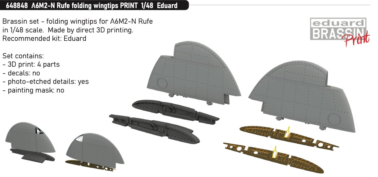 Eduard Brassin 648848 1:48 Mitsubishi A6M2-N Rufe folding wingtips