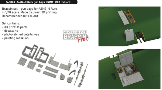 Eduard Brassin 648849 1:48 Mitsubishi A6M2-N Rufe gun bays 3D-printed