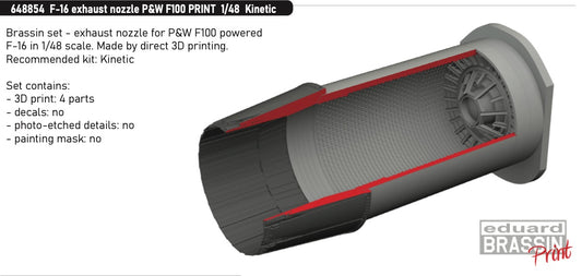 Eduard Brassin 648854 1:48 F-16 exhaust nozzle P&W F100 3D-printed