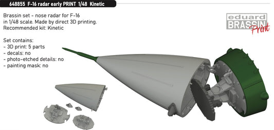 Eduard Brassin 648855 1:48 F-16 radar early 3D-printed