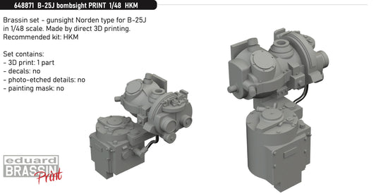 Eduard Brassin 648871 1:48 North-American B-25J Mitchell bomb sight 3D-printed to be used with Hong Kong Models