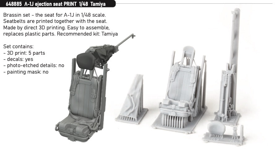 Eduard Brassin 648885 1:48 A-1J Skyraider ejection seat 3D-Printed