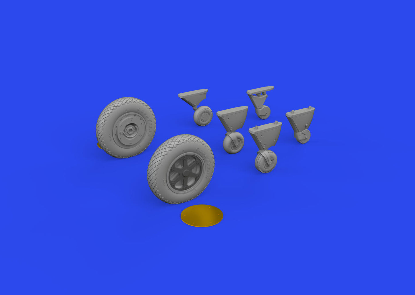 Eduard Brassin 648887 1:48 FM-2 Wildcat wheels to be used with Eduard