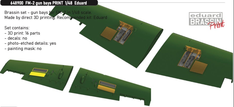 Eduard Brassin 648900 1:48 Grumman FM-2 gun bays