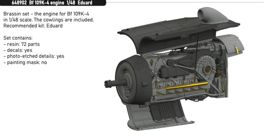 Eduard Brassin 648902 1:48 Messerschmitt Bf-109K-4 engine