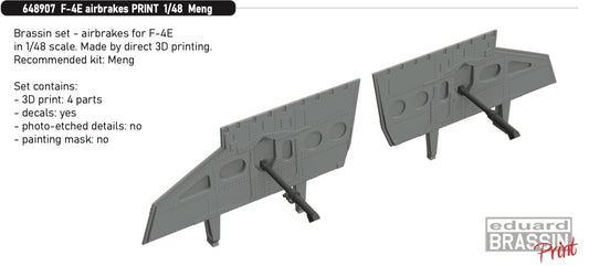 Eduard Brassin 648907 1:48 McDonnell F-4E Phantom airbrakes for Meng Model kits