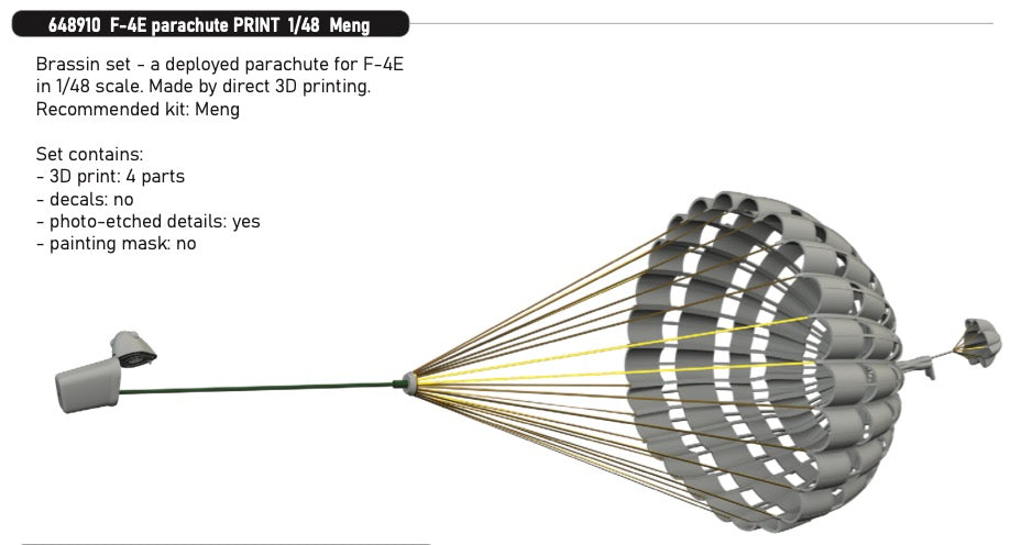 Eduard Brassin 648910 1:48 McDonnell F-4E Phantom parachute