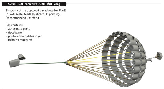 Eduard Brassin 648910 1:48 McDonnell F-4E Phantom parachute