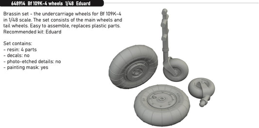 Eduard Brassin 648914 1:48 Messerschmitt Bf-109K-4 wheels