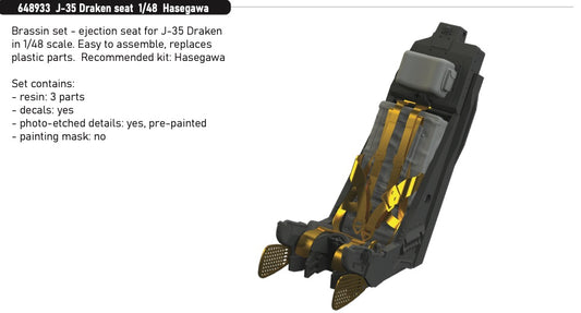 Eduard Brassin 648933 1:48 Saab J-35 Draken seat