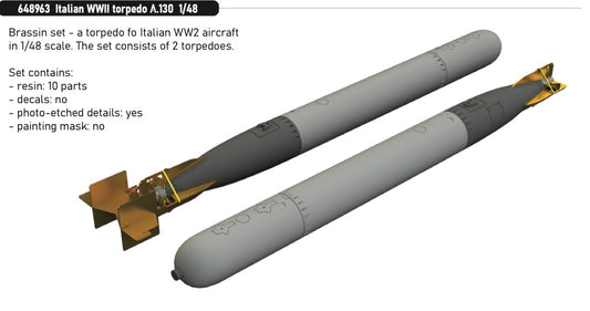 Eduard Brassin 648963 1:48 Italian WWII torpedo A.130