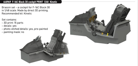 Eduard Brassin 648969 1:48 Lockheed-Martin F-16C Fighting Falcon [F-16CJ] Block 30 cockpit