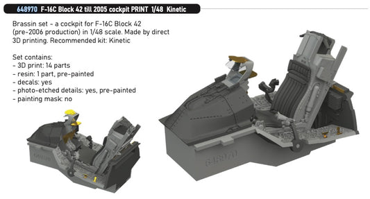 Eduard Brassin 648970 1:48 Lockheed-Martin F-16C Block 42 till 2005 cockpit