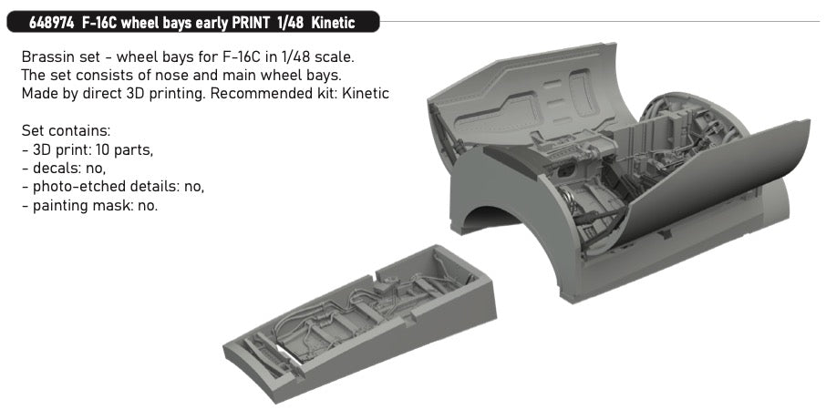 Eduard Brassin 648974 1:48 Lockheed-Martin F-16C wheel bays early