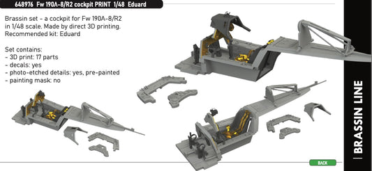 Eduard Brassin 648976 1:48 Focke-Wulf Fw-190A-8/R2 cockpit