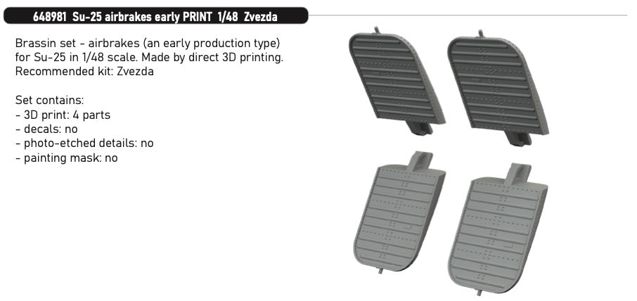 Eduard Brassin 648981 1:48 Sukhoi Su-25 airbrakes early