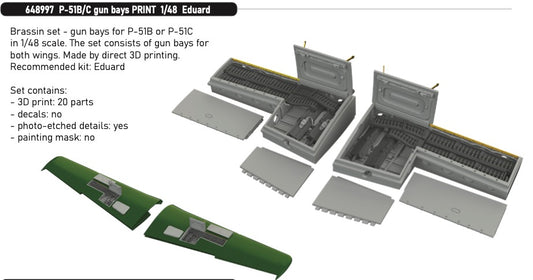 Eduard Brassin 648997 1:48 North-American P-51B/P-51C gun bays