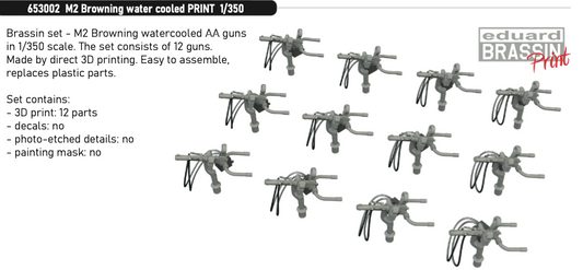 Eduard Brassin 653002 1:350 M2 Browning water cooled 3D-printed