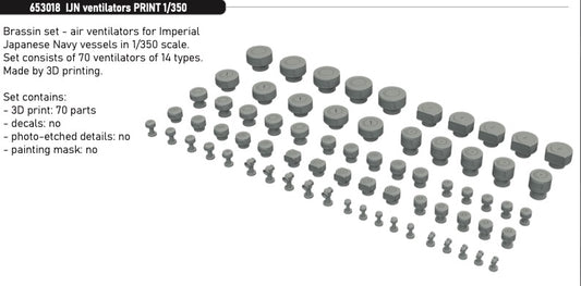 Eduard Brassin 653018 1:350 IJN ventilators