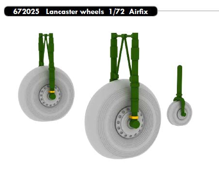Eduard Brassin 672025 1:72 Avro Lancaster B.II wheels with weighted tyre effect