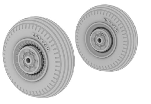 Eduard Brassin 672026 1:72 Ilyushin IL-2 Sturmovik wheels with weighted tyre effect