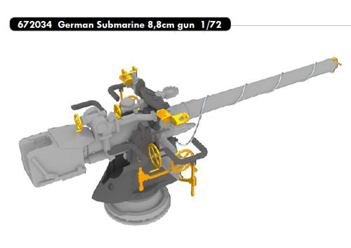 Eduard Brassin 672034 1:72 German Submarine 88mm gun