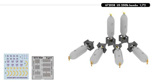 Eduard Brassin 672038 1:72 US 250lb bombs