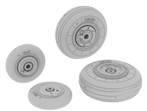 Eduard Brassin 672090 1:72 Mikoyan MiG-29A 'Fulcrum' wheels with weighted tyre effect
