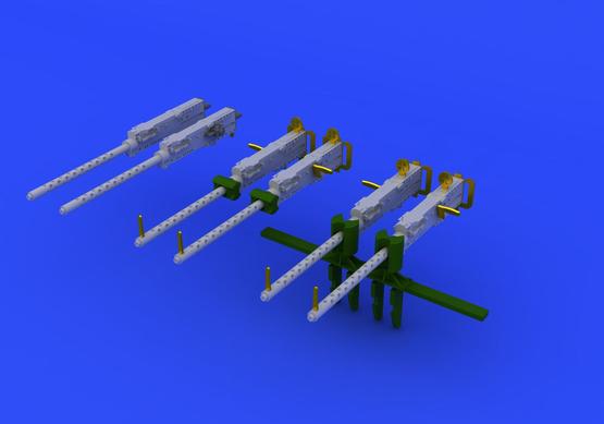 Eduard Brassin 672092 1:72 M2 Browning guns Brassin set of 6 pieces of M-2 Browning guns