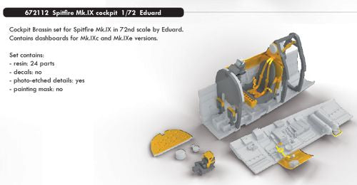 Eduard Brassin 672112 1:72 Supermarine Spitfire Mk.IXc cockpit