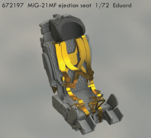 Eduard Brassin 672197 1:72 Mikoyan MiG-21MF interceptor ejection seat with etch details