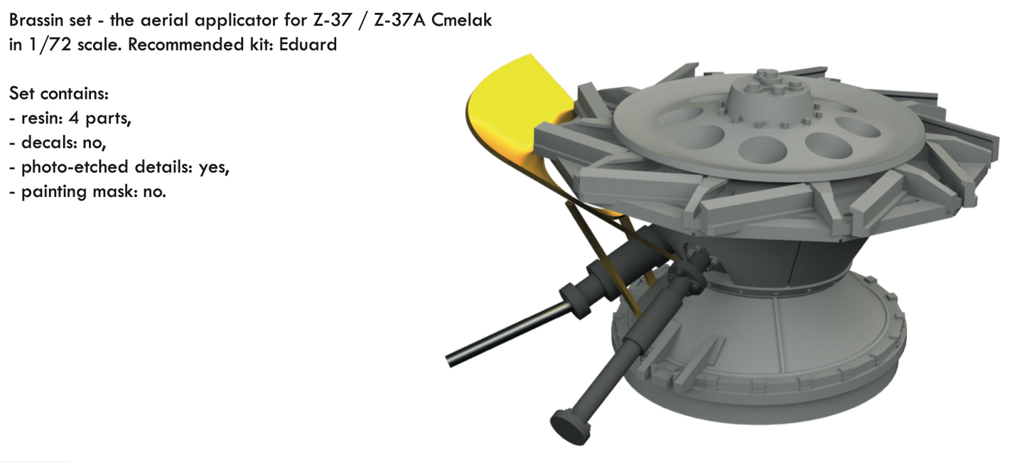 Eduard Brassin 672262 1:72 Let Z-37A aerial applicator M72