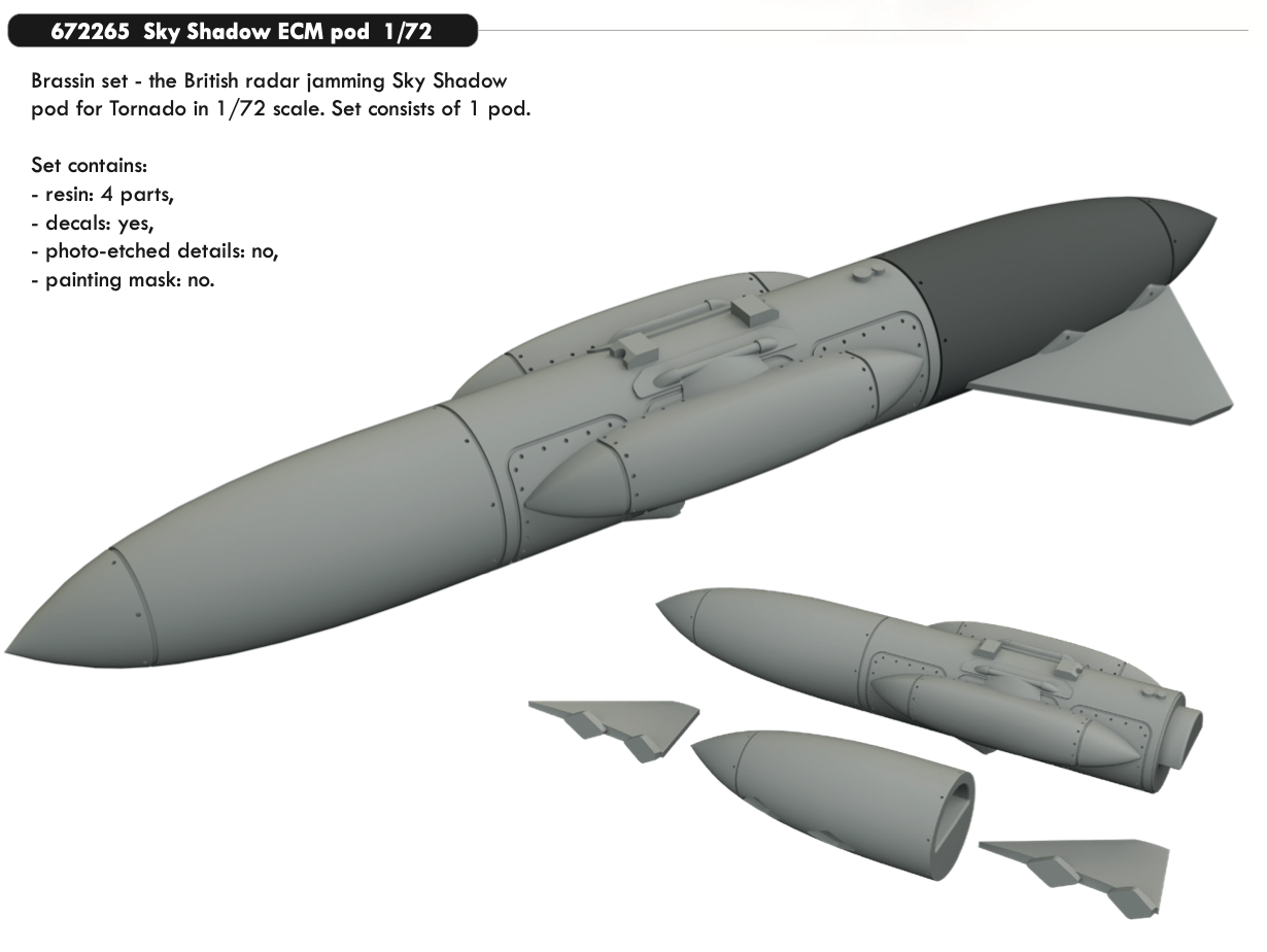 Eduard Brassin 672265 1:72 Sky Shadow ECM pod