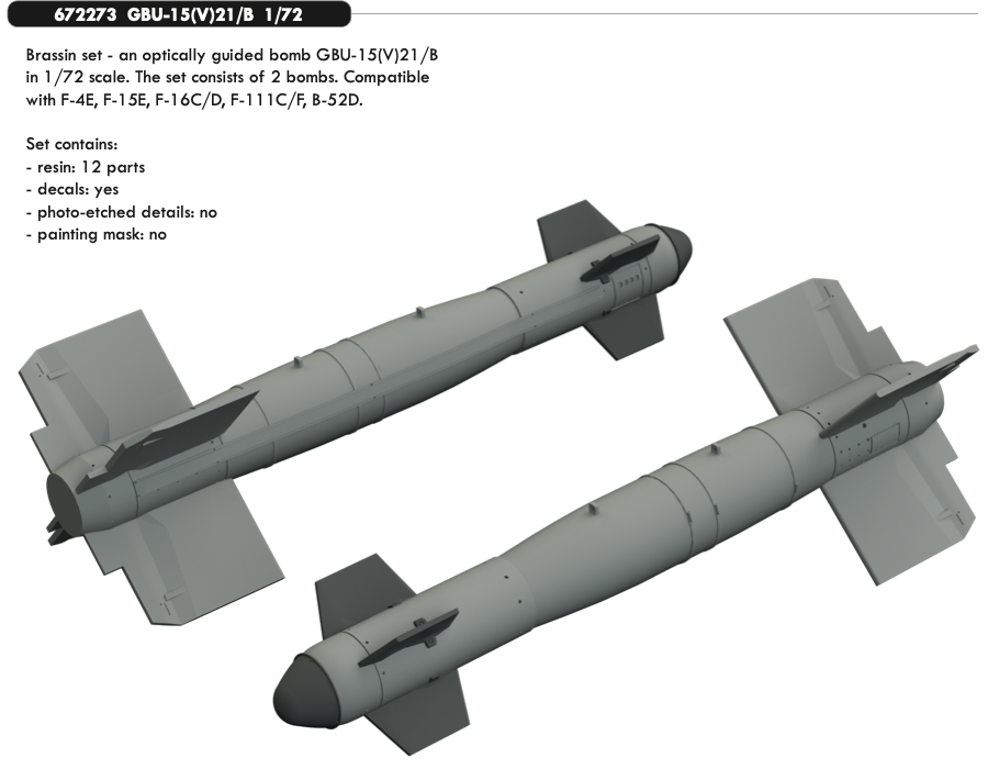 Eduard Brassin 672273 1:72 GBU-15(V)21/B