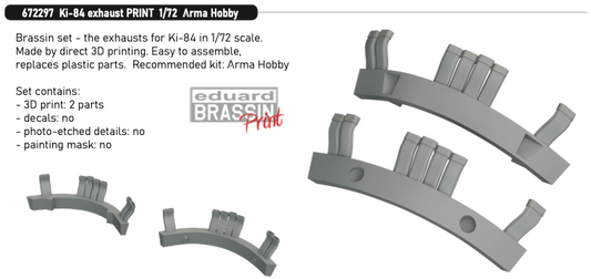 Eduard Brassin 672297 1:72 Nakajima Ki-84 Hayate exhaust