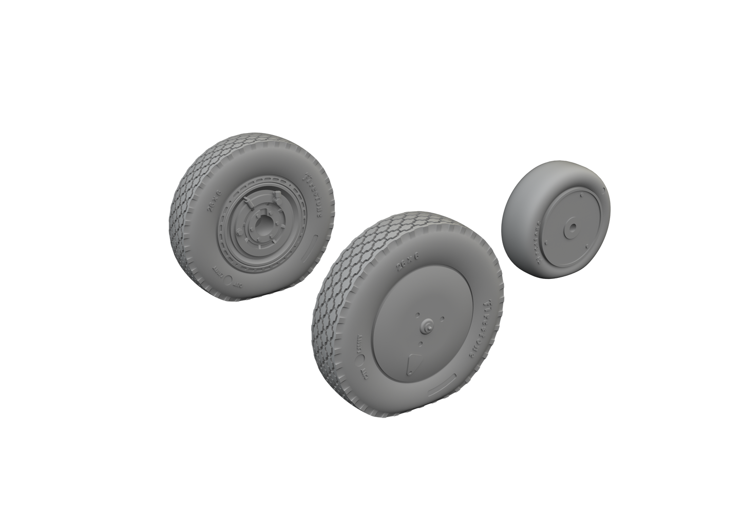 Eduard Brassin 672304 1:72 Bell P-39Q Airacobra wheels w/rims 3D-printed